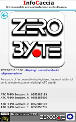 Info Caccia android App screenshot 2